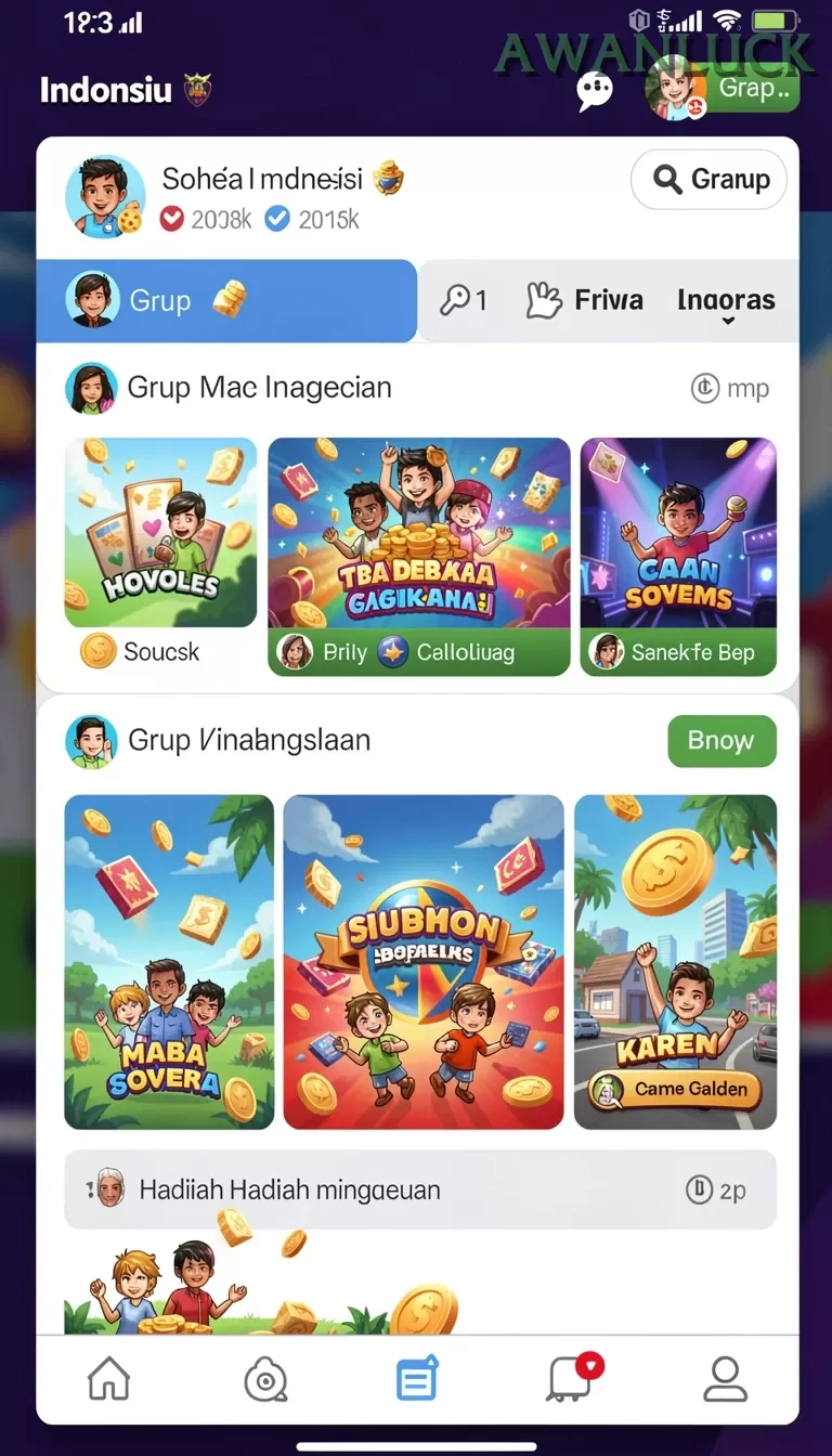 Cuplikan layar MANCINGDUIT — pengaturan akun
