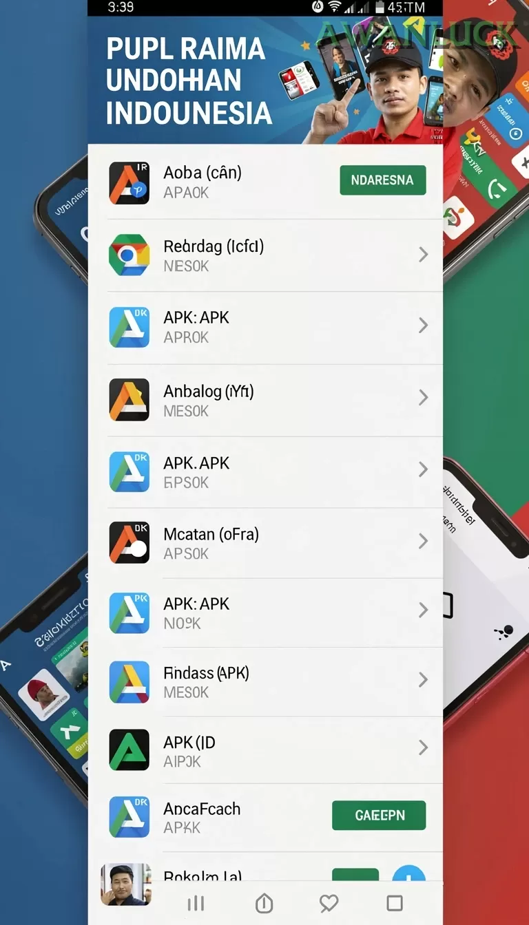 Cuplikan layar JKT303 — menu navigasi